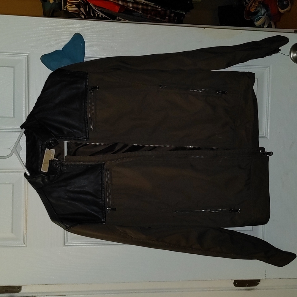 MICHAEL Michael Kors jacket, olive green and black, size S.